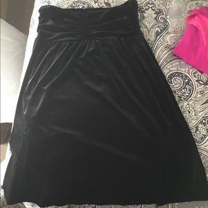 Black strapless dress